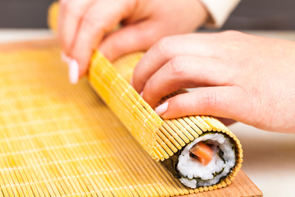 Sushi de choucroute et saumon